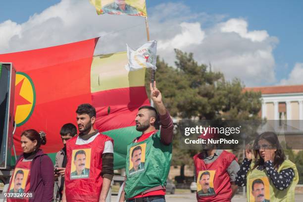 March 23rd 2018, Athens/Greece | The Kurdish community celebrates Newroz in Protomagia square in the center of Athens. The main theme of this year's...