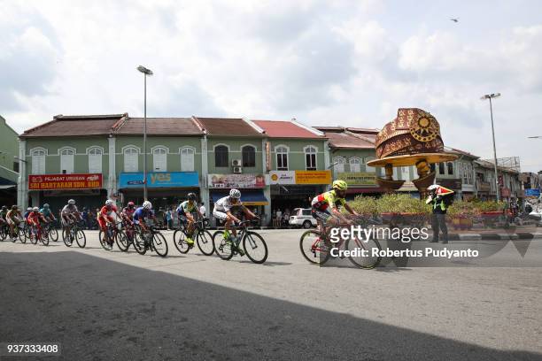 Riders compete during Stage 7 of the Le Tour de Langkawi 2018, Nilai-Muar 222.4 km on March 24, 2018 in Muar, Malaysia.