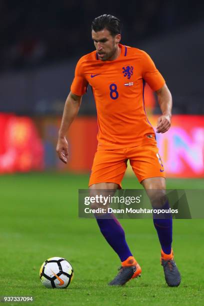 Kevin Strootman of the Netherlands in action during the International Friendly match between Netherlands and England at Amsterdam ArenA also called...