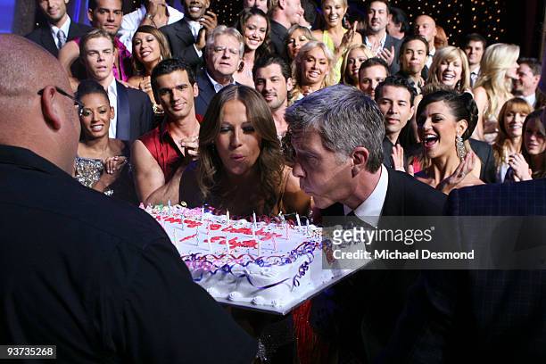 Edyta Sliwinska and Tom Bergeron celebrate their birthdays behind the scenes as "Dancing with the Stars" commemorates a milestone, celebrating its...