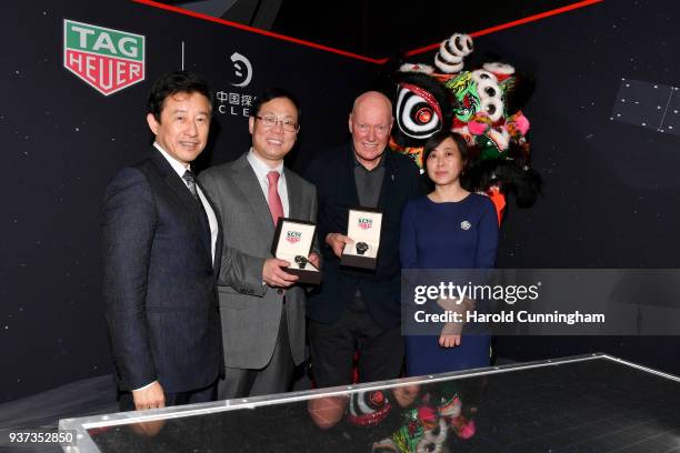 Andrew Wu, LVMH Group Greater China President, Xu Xingli, General Manager at Chang'E Aerospace Technology LLC, Jean-Claude Biver, TAG Heuer CEO and...