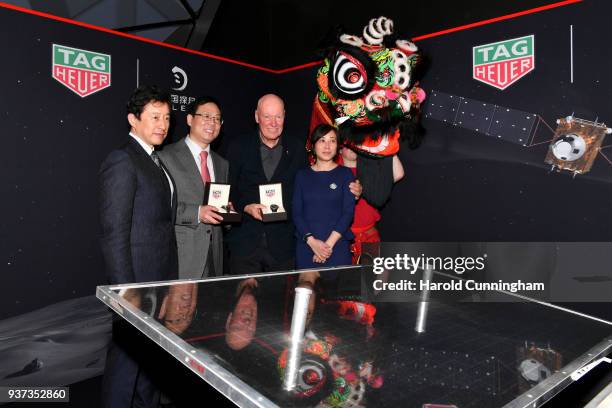 Andrew Wu, LVMH Group Greater China President, Xu Xingli, General Manager at Chang'E Aerospace Technology LLC, Jean-Claude Biver, TAG Heuer CEO and...