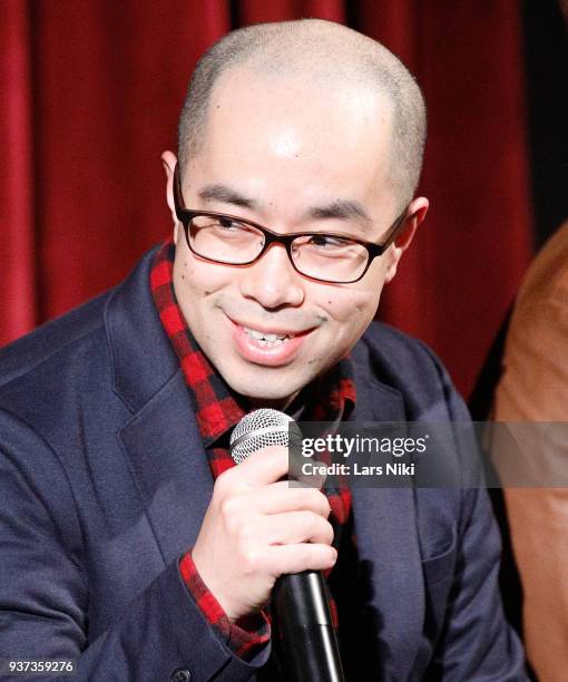 Actor Akira Ito on stage during The Academy of Motion Picture Arts & Sciences Official Academy Screening of Isle of Dogs at the MOMA - Celeste Bartos...