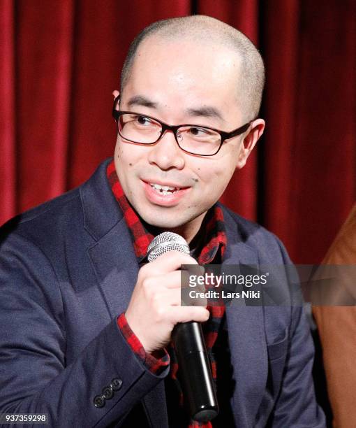 Actor Akira Ito on stage during The Academy of Motion Picture Arts & Sciences Official Academy Screening of Isle of Dogs at the MOMA - Celeste Bartos...