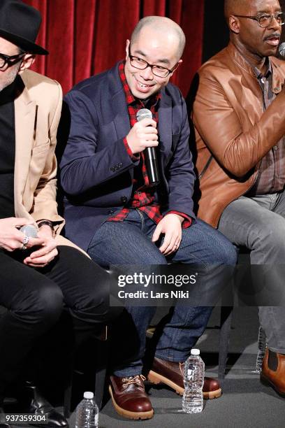 Actor Akira Ito on stage during The Academy of Motion Picture Arts & Sciences Official Academy Screening of Isle of Dogs at the MOMA - Celeste Bartos...