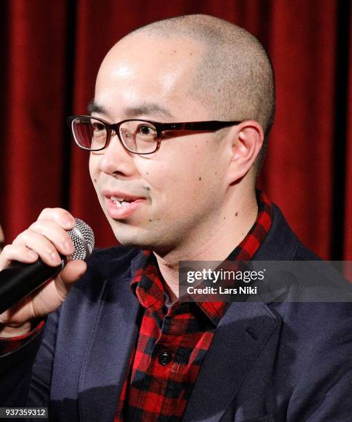 Actor Akira Ito on stage during The Academy of Motion Picture Arts & Sciences Official Academy Screening of Isle of Dogs at the MOMA - Celeste Bartos...