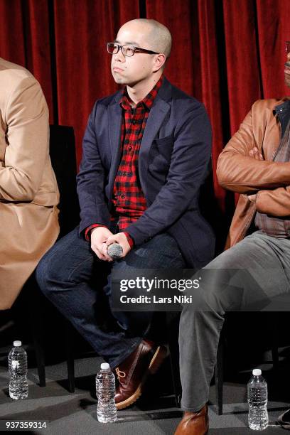 Actor Akira Ito on stage during The Academy of Motion Picture Arts & Sciences Official Academy Screening of Isle of Dogs at the MOMA - Celeste Bartos...