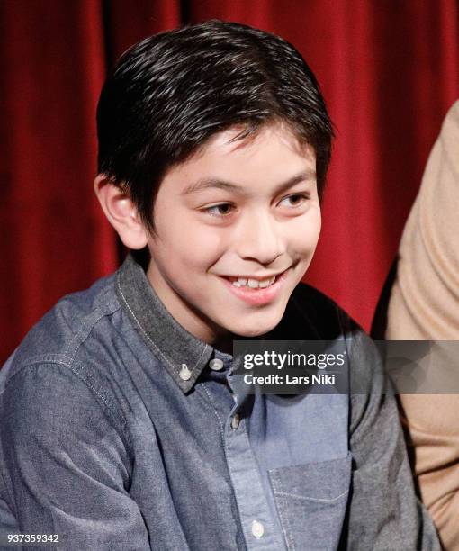 Actor Koyu Rankin on stage during The Academy of Motion Picture Arts & Sciences Official Academy Screening of Isle of Dogs at the MOMA - Celeste...