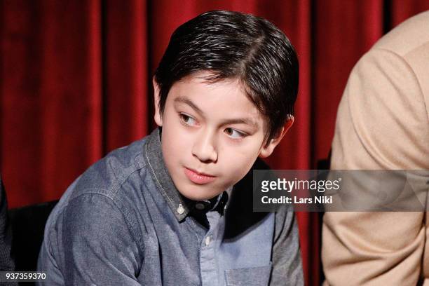 Actor Koyu Rankin on stage during The Academy of Motion Picture Arts & Sciences Official Academy Screening of Isle of Dogs at the MOMA - Celeste...