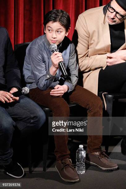 Actor Koyu Rankin on stage during The Academy of Motion Picture Arts & Sciences Official Academy Screening of Isle of Dogs at the MOMA - Celeste...