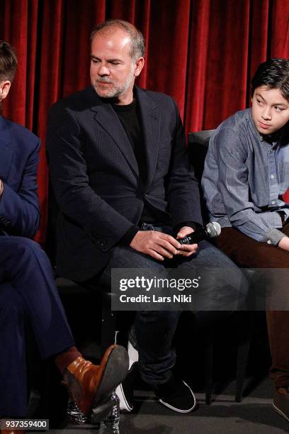 Producer Jeremy Dawson on stage during The Academy of Motion Picture Arts & Sciences Official Academy Screening of Isle of Dogs at the MOMA - Celeste...