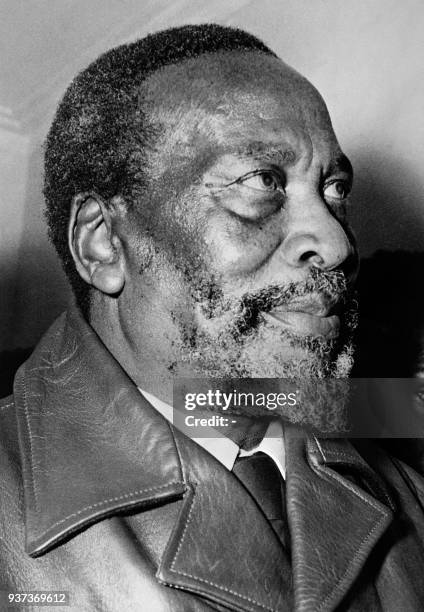 Picture taken September 1961 of Jomo Kenyatta. Mau Mau leader of Kenya African National Union , Jomo Kenyatta from Kikuyu origins, became Prime...