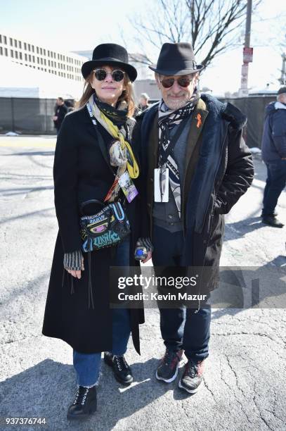 Kate Capshaw and Steven Spielberg attend March For Our Lives on March 24, 2018 in Washington, DC.