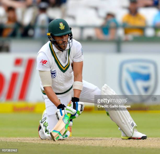 Faf du Plessis of South Africa during day three of the third Sunfoil Test match between South Africa and Australia at PPC Newlands on March 24, 2018...