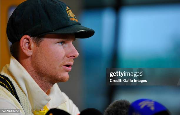 Steven Smith of Australia during day 3 of the 3rd Sunfoil Test match between South Africa and Australia at PPC Newlands on March 24, 2018 in Cape...