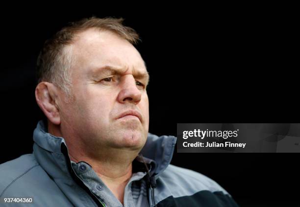 Director of Rugby Newcastle Dean Richards looks on before the Aviva Premiership match between Newcastle Falcons and Northampton Saints at St James'...