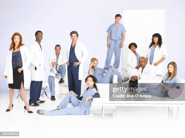 Walt Disney Television via Getty Images Television Network's "Grey's Anatomy" stars Kate Walsh as Addison Shepherd, Isaiah Washington as Preston...