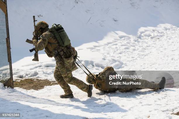 Training of special units of the SBU on the proving ground near Kiev, Ukraine on 24 March 2018.