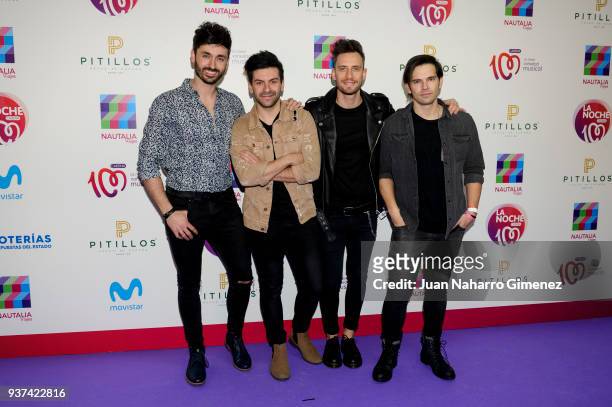 Atacados music band attends 'La Noche De Cadena 100' charity concert at WiZink Center on March 24, 2018 in Madrid, Spain.