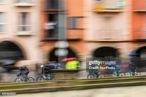 Crossing Balaguer during the 98th Volta Ciclista a Catalunya 2018 / Stage 6 Vielha Val d'Aran - Torrefarrera of 194,2km during the Tour of Catalunya,...