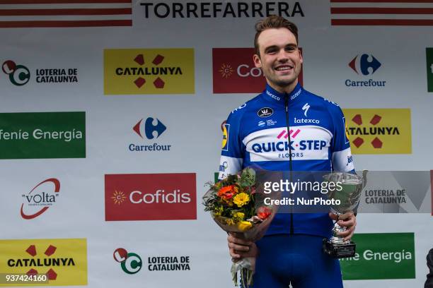 Maximilian of QUICK STEP FLOORS celebrating his victory during the 98th Volta Ciclista a Catalunya 2018 / Stage 6 Vielha Val d'Aran - Torrefarrera of...