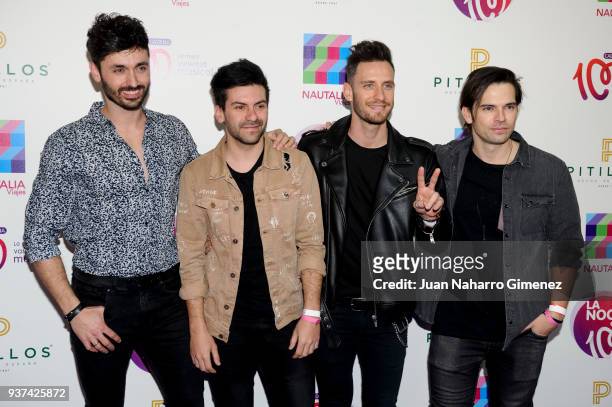 Atacados music band attend 'La Noche De Cadena 100' charity concert at WiZink Center on March 24, 2018 in Madrid, Spain.