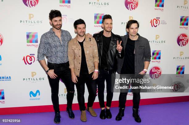 Atacados music band attend 'La Noche De Cadena 100' charity concert at WiZink Center on March 24, 2018 in Madrid, Spain.