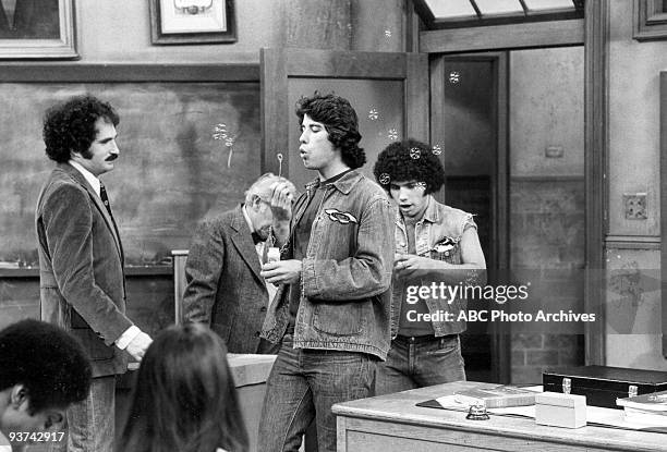 No More Mr. Nice Guy" - Season One - 10/14/75, Mr. Woodman temporarily became a nice guy to Mr. Kotter , Barbarino , Epstein and the Sweathogs.,