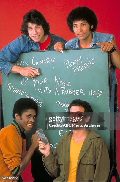 Pilot - Season One - 9/9/75, Gabe Kotter, a former Sweathog, returned to his Brooklyn high school to teach the new class of delinquents, top row,...