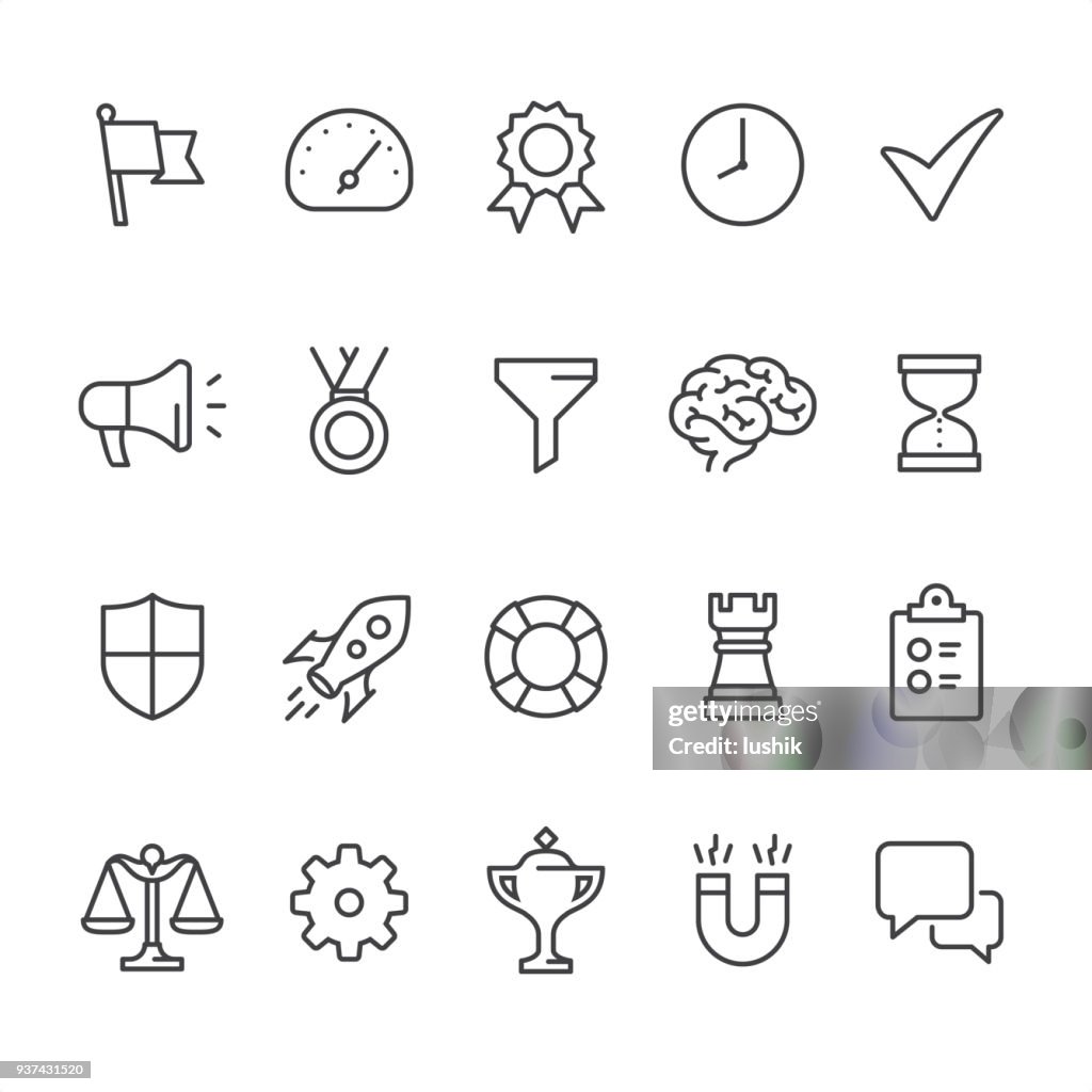 Beheer thema - overzicht vector iconen