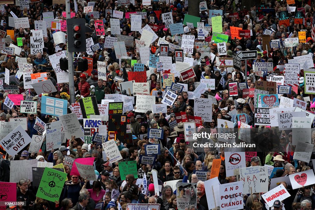 Thousands March In Thousands of people march to the California State Capitol during a ...