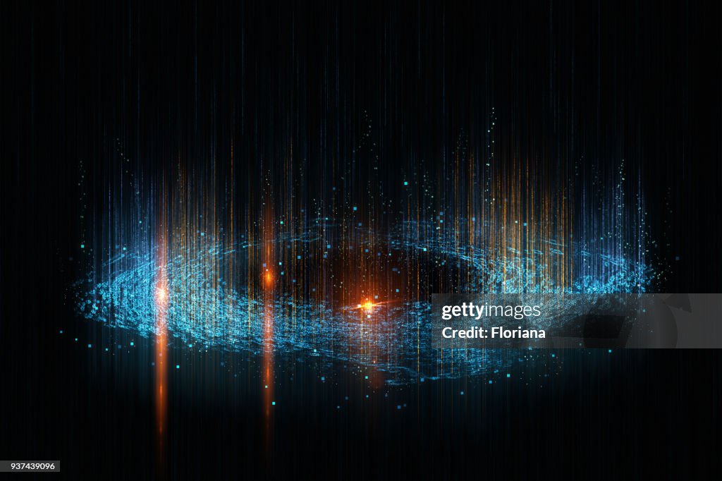 Pixels stream in circular motion