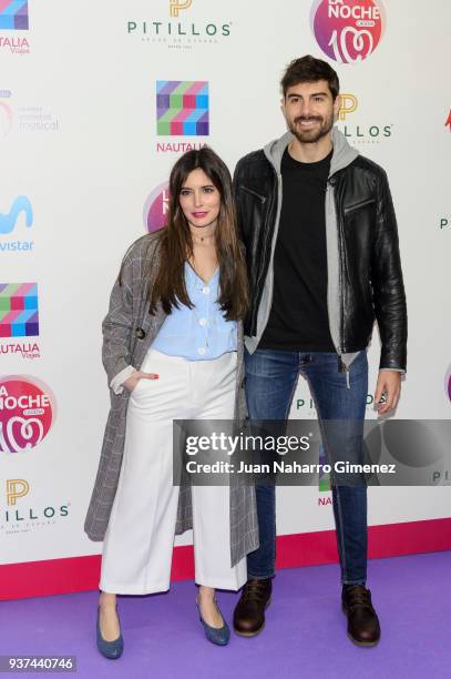 Paula Loves and Fran Guzman attend 'La Noche De Cadena 100' charity concert at WiZink Center on March 24, 2018 in Madrid, Spain.