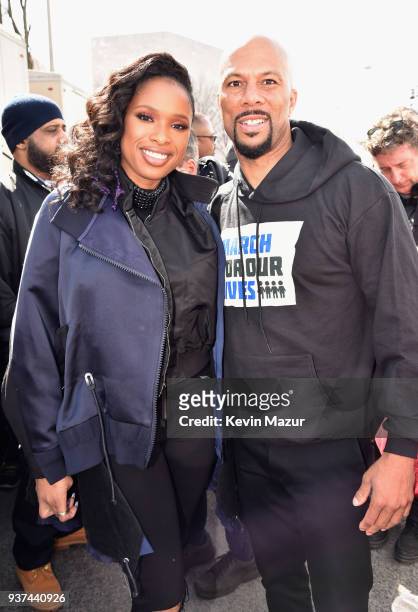 Jennifer Hudson and Common attend March For Our Lives on March 24, 2018 in Washington, DC.
