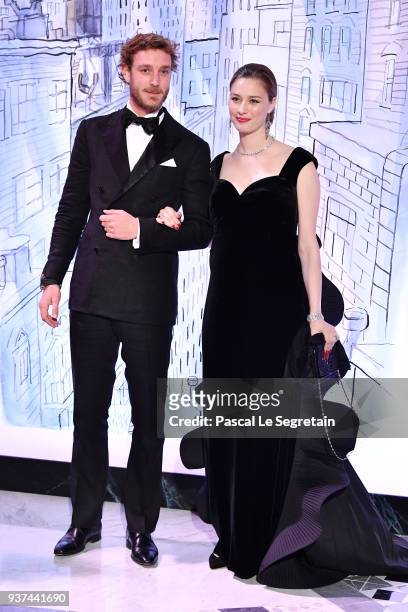 Pierre Casiraghi and Beatrice Casirahi arrive at the Rose Ball 2018 To Benefit The Princess Grace Foundation at Sporting Monte-Carlo on March 24,...