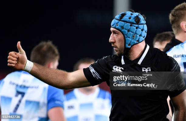 Swansea , United Kingdom - 24 March 2018; Justin Tipuric of Ospreys during the Guinness PRO14 Round 18 match between Ospreys and Leinster at the...