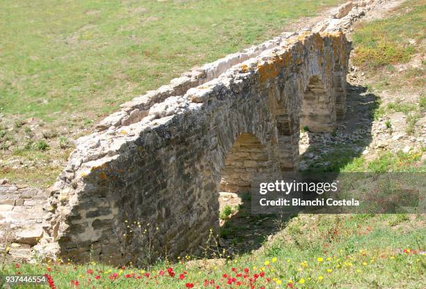 ruins of baelo claudia in tarifa cadiz - baelo claudia stockfoto's en -beelden