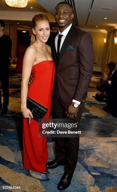 Samantha Douglas and Mahama Cho attend The British Ethnic Diversity Sports Awards at The Grosvenor House Hotel on March 24, 2018 in London, England.