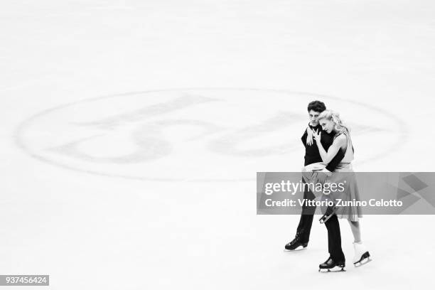 Piper Gilles and Paul Poirier of Canada compete in the Ice Dance Free Dance during day four of the World Figure Skating Championships at Mediolanum...