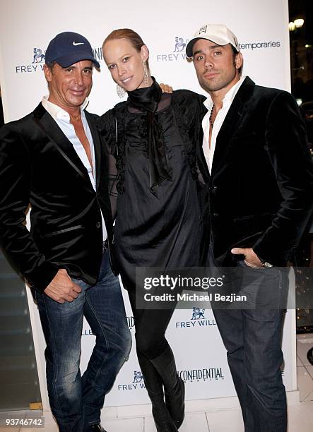 Lloyd Klein, Lesa Amoore and Julien Klein attend the Frey Wille's New Fall/Winter Collection "Must Haves" on November 29, 2009 in Santa Monica,...