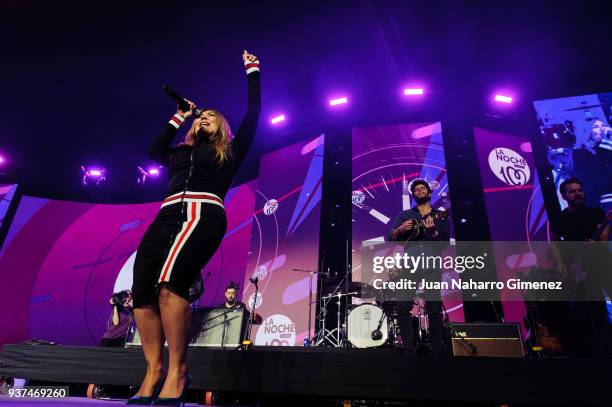 Amaia Montero performs during 'La Noche De Cadena 100' charity concert at WiZink Center on March 24, 2018 in Madrid, Spain.