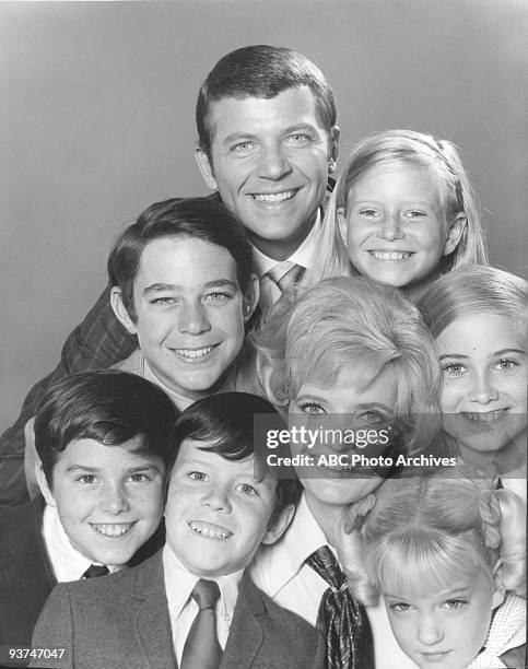 Cast gallery - Season One - 9/26/69, Widower Mike Brady , the father of three sons, from top left: Greg , Peter and Bobby , wed Carol , a widow with...
