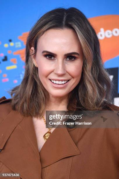 Keltie Knight attends Nickelodeon's 2018 Kids' Choice Awards at The Forum on March 24, 2018 in Inglewood, California.