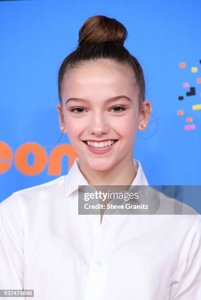 Jayden Bartels attends Nickelodeon's 2018 Kids' Choice Awards at The Forum on March 24, 2018 in Inglewood, California.