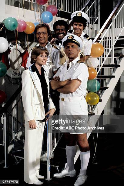 The Captain and the Lady"/"One If By Land"/Centerfold" - Season One - 9/24/77, Pictured, top row left: Bernie Kopell , Ted Lange , Fred Grandy ,...