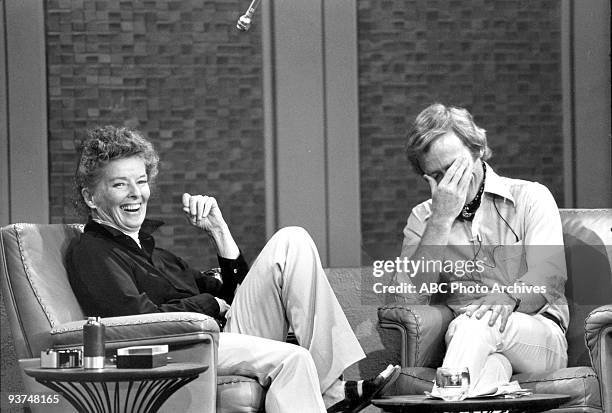 Katharine Hepburn chatted with host Dick Cavett.,