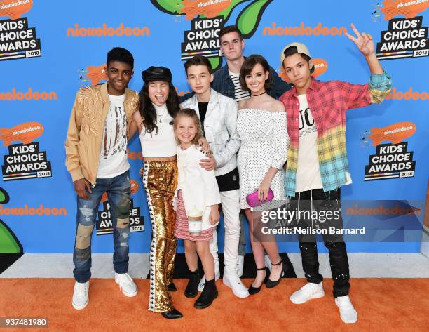 Wilson Radjou-Pujalte, Kyra Isako Smith, Kate Bensdorp, Daan Creyghton, Thomas Jansen, MaeMae Renfrow, and Stony Blyden attend Nickelodeon's 2018...