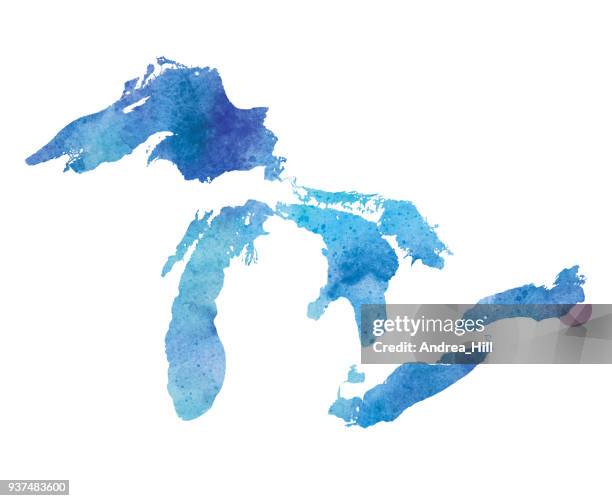 來自阿拉巴馬的問候水彩地圖 - lake erie 幅插畫檔、美工圖案、卡通及圖標