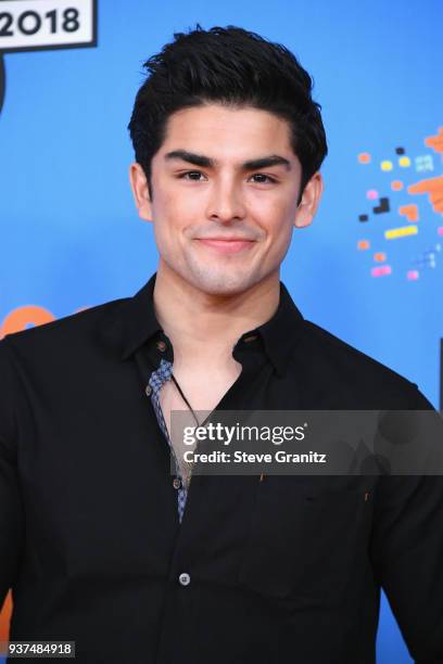 Diego Tinoco attends Nickelodeon's 2018 Kids' Choice Awards at The Forum on March 24, 2018 in Inglewood, California.