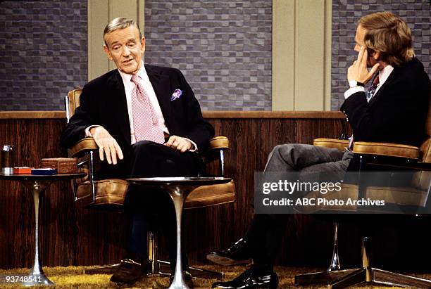 Fred Astaire chatted with host Dick Cavett.,